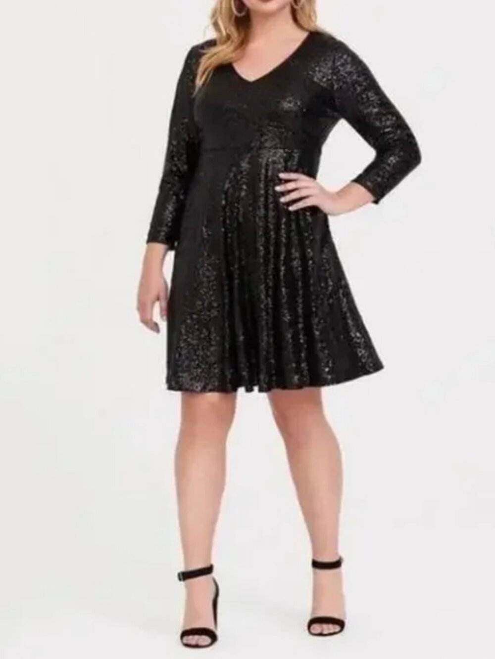 Torrid Black Sequin Dress, Size 2, new with tags